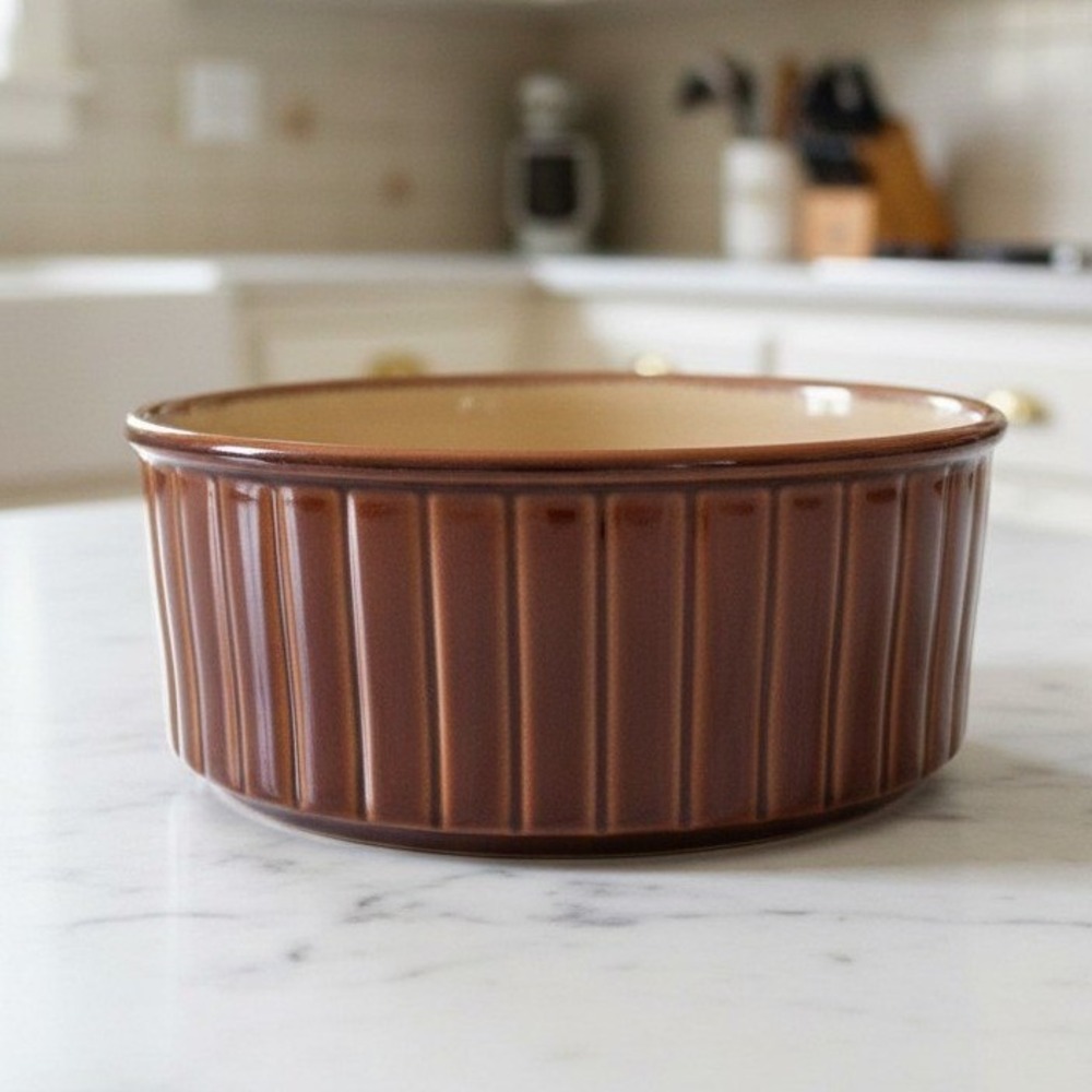 Sango Nova Brown Casserole Dish #4933, No Lid, Oven‎ Proof Ceramic Bakeware